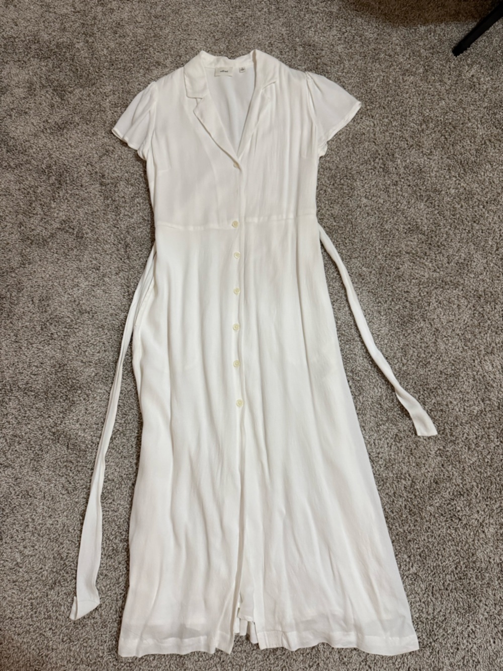 Aritzia Wilfred Cream Button-Front Wrap Tunic